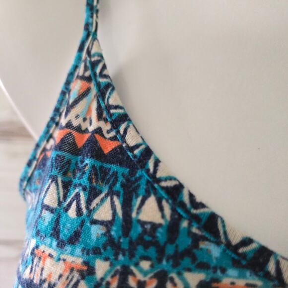 Forever 21 Boho Print Spaghetti Strap Mini Sundress sz Small - Picture 3 of 6